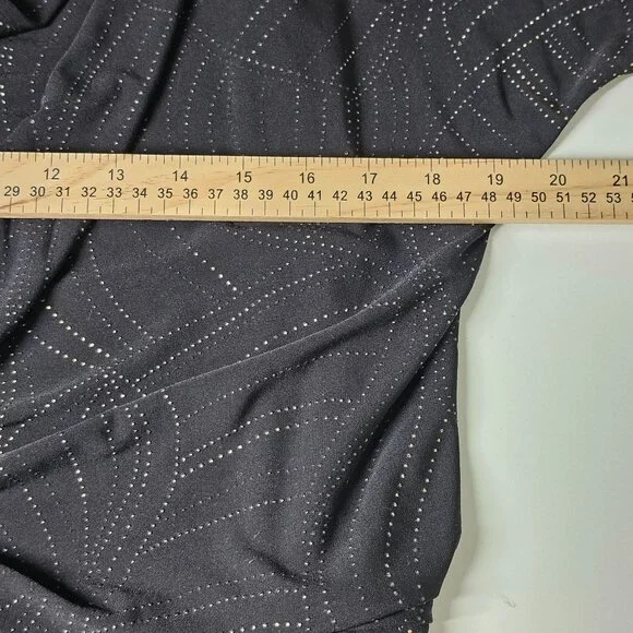 David Meister Black Cold Shoulder Dress Stretch‎ Anti-Wrinkle Womens 6 - Picture 12 of 14